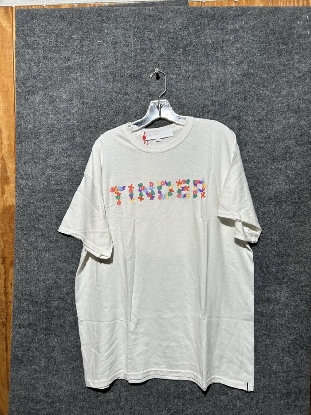 Tinder Made Shirt Mens XL White Swipe Right Emoji Graphic Love Tee Dating App